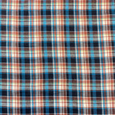 Southern Style Plaid—Multi-Color Red| Blues| White Tones— Madras Cotton Fabric—(58/59 Inch) Wide—Sold by the Yard—Multi-Purpose—Available for Nationwide Shipping
